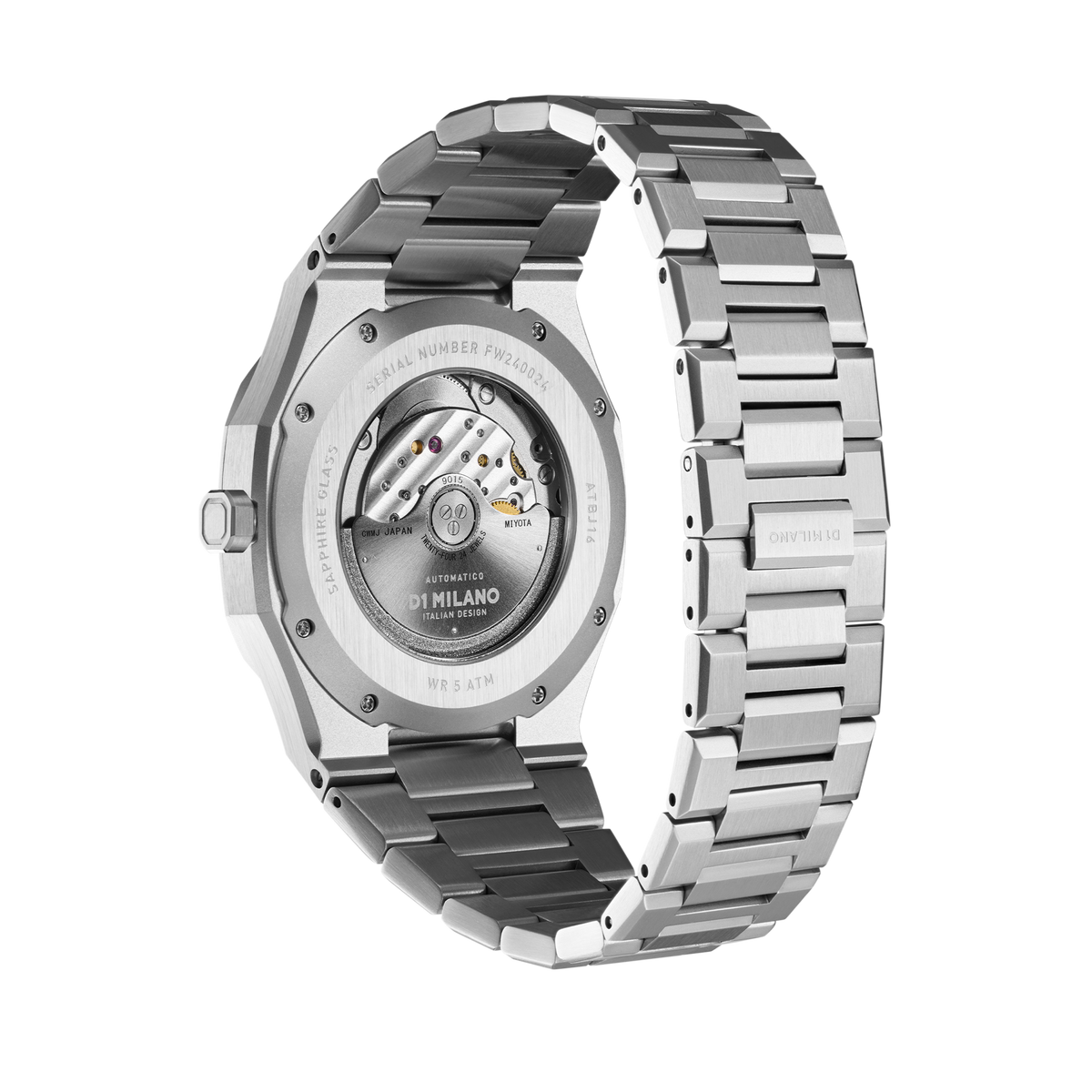 Shop D1 Milano Watch Automatic Bracelet 41.5mm In Silver/white