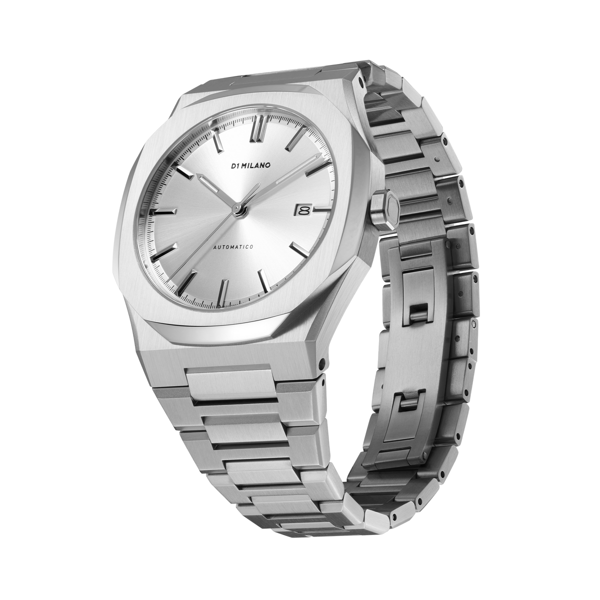 Shop D1 Milano Watch Automatic Bracelet 41.5mm In Silver/white