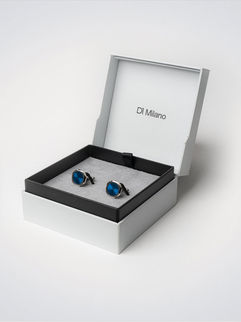 Blue & Silver Cufflinks