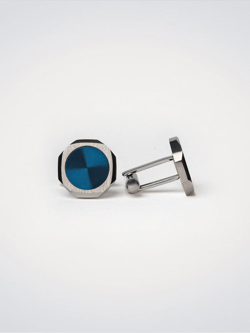 Blue & Silver Cufflinks