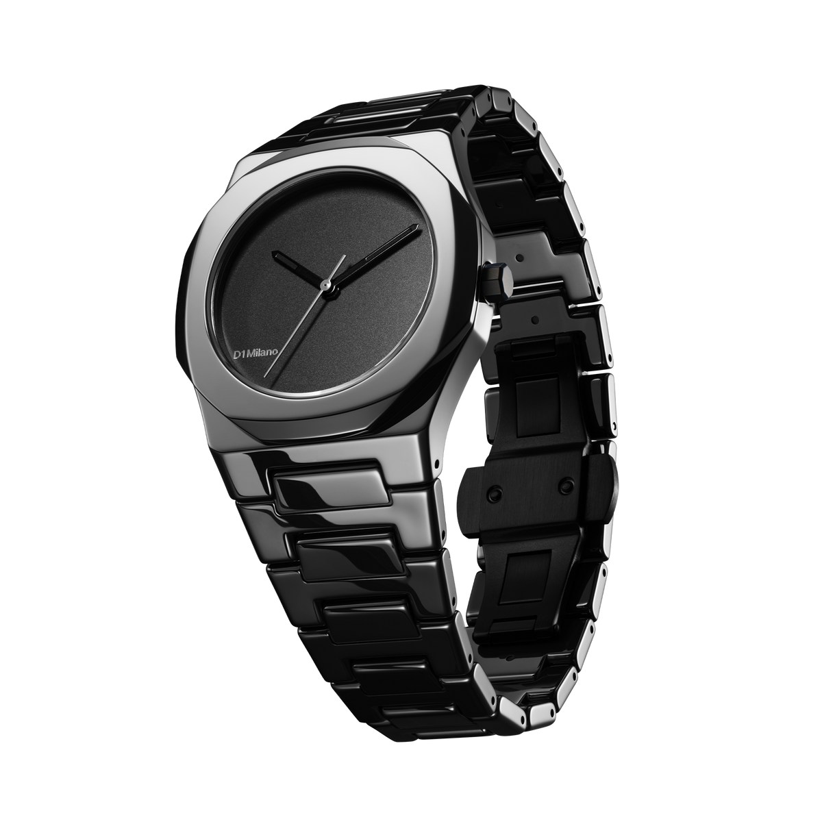 Shop D1 Milano Watch Ceramica 37 Mm In Black