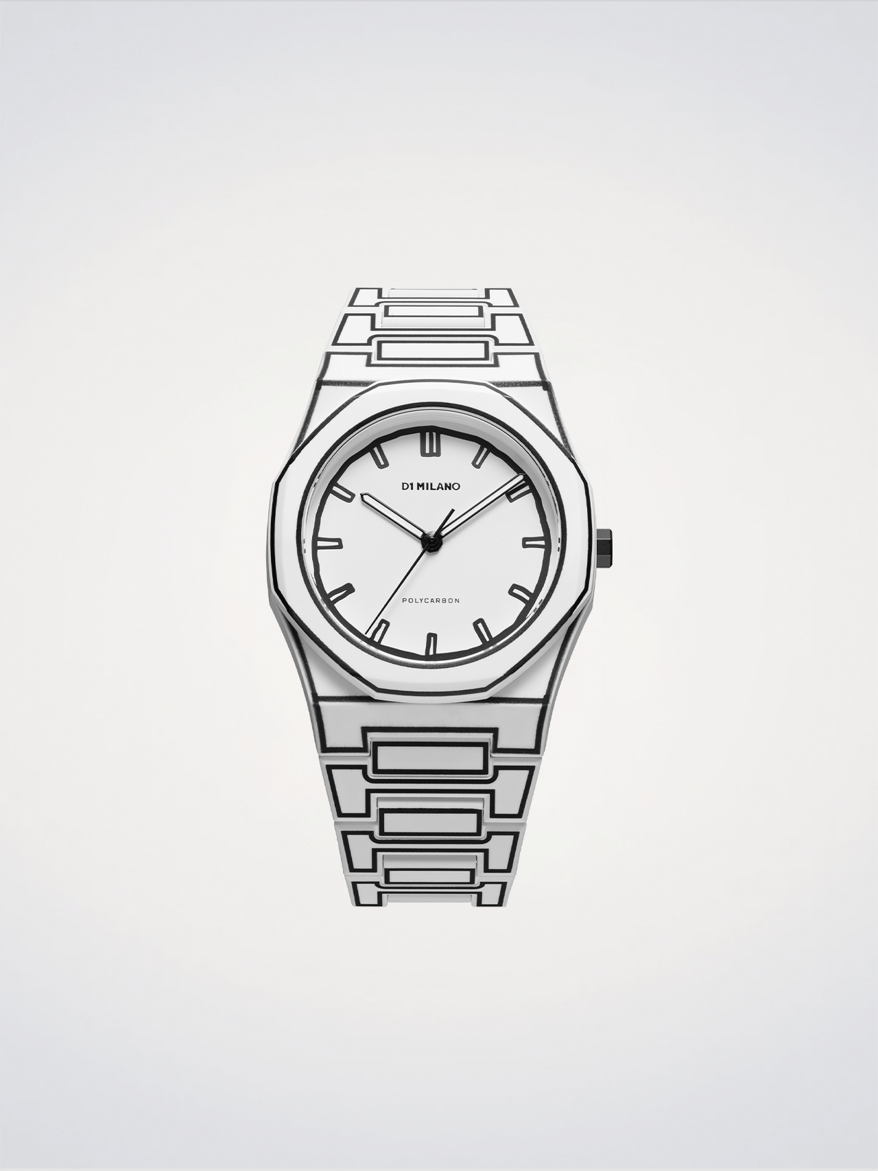 White Sketch Polycarbon Watch | D1 Milano