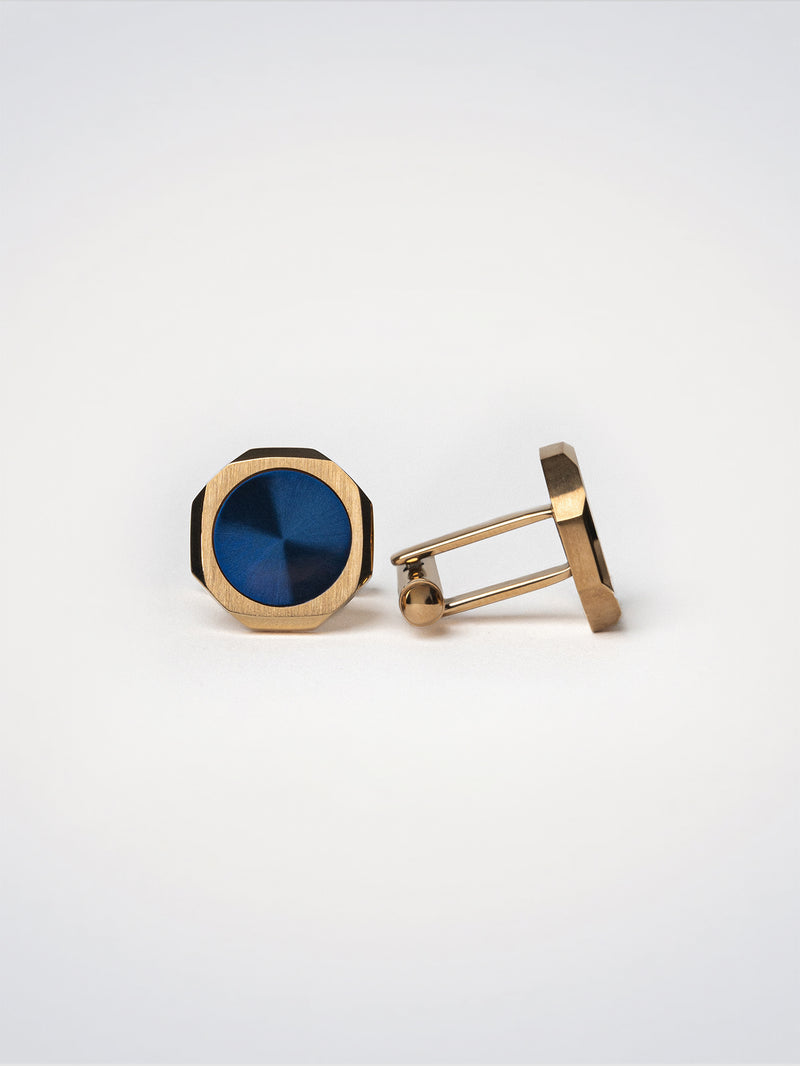 Blue & Gold Cufflinks
