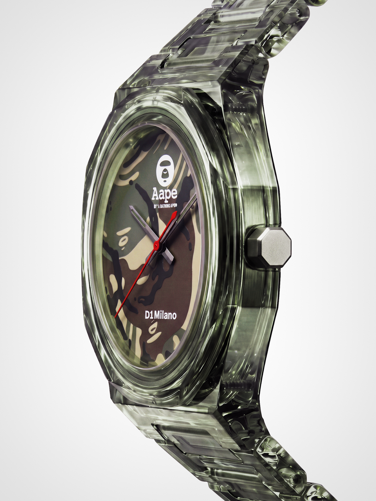 D1 x AAPE: Green Camo Nylon