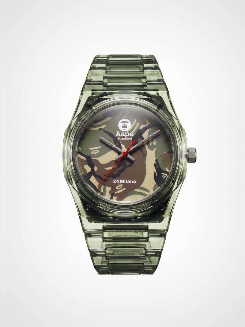 D1 x AAPE: Green Camo Nylon