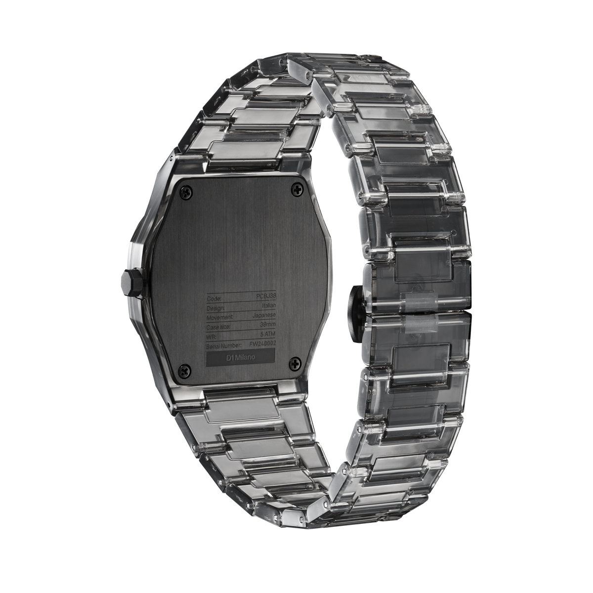 D1 Milano Watch Nylon 39 Mm In Metallic