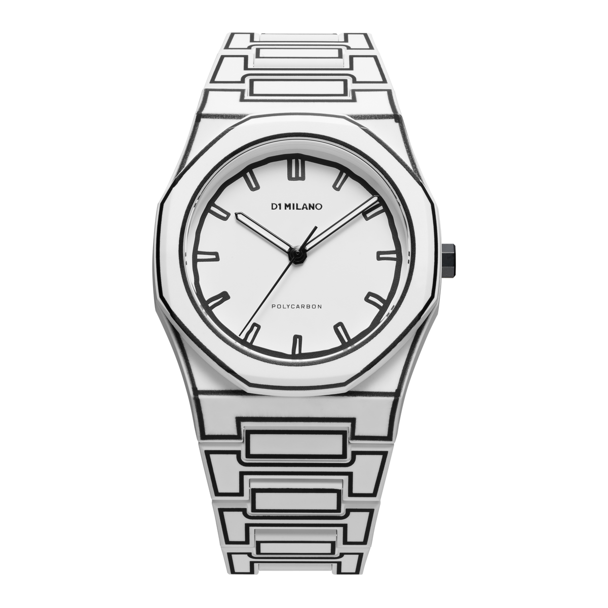 D1 Milano Watch Polycarbon 40.5mm In White