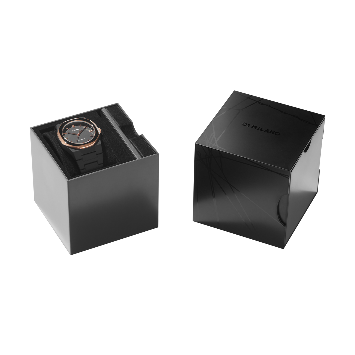 Shop D1 Milano Watch Polycarbon 40.5mm In Black