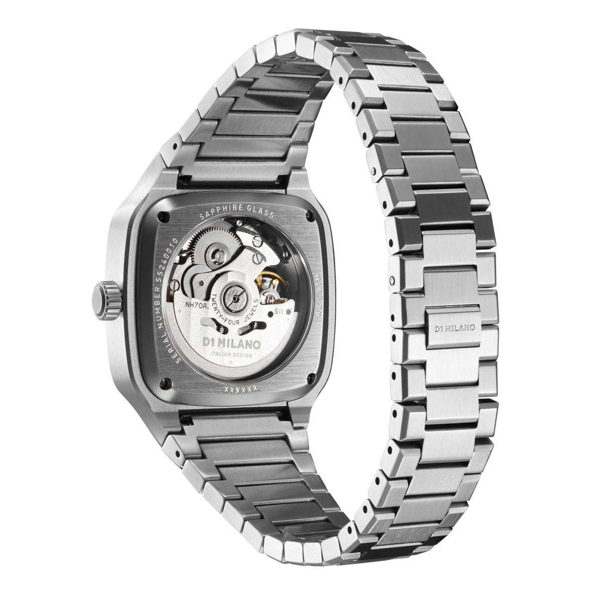 Shop D1 Milano Watch Square Bracelet 37 Mm In Silver