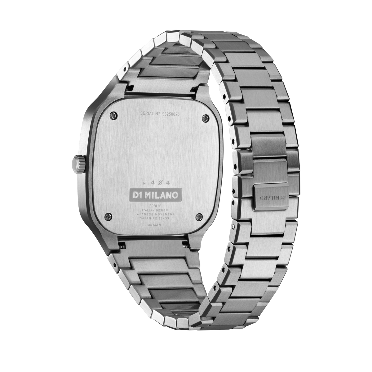 D1 Milano Watch Square Bracelet 37 Mm In Silver