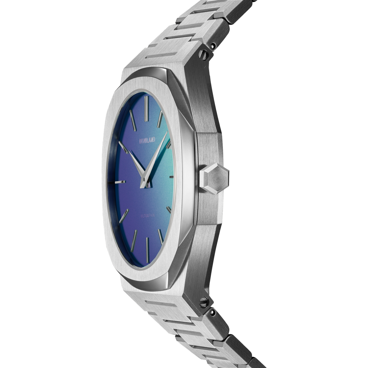 D1 Milano Watch Ultra Thin Bracelet 40 Mm In Blue/silver/violet