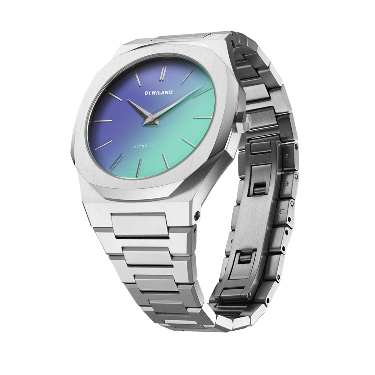 D1 Milano Watch Ultra Thin Bracelet 40 Mm In Blue/silver/violet