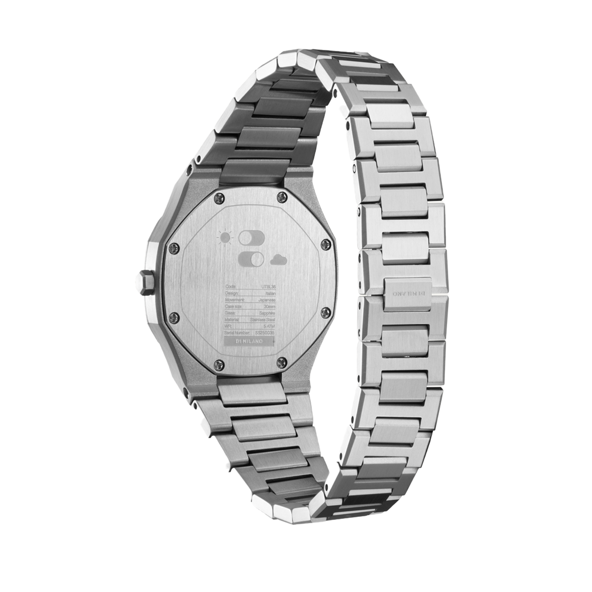 D1 Milano Watch Ultra Thin 30mm In Grey/silver/violet