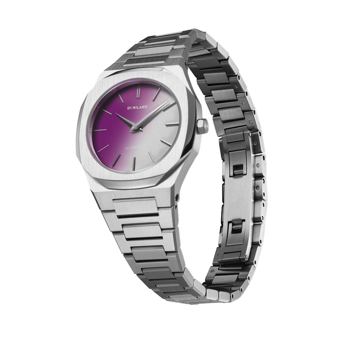 D1 Milano Watch Ultra Thin 30mm In Grey/silver/violet