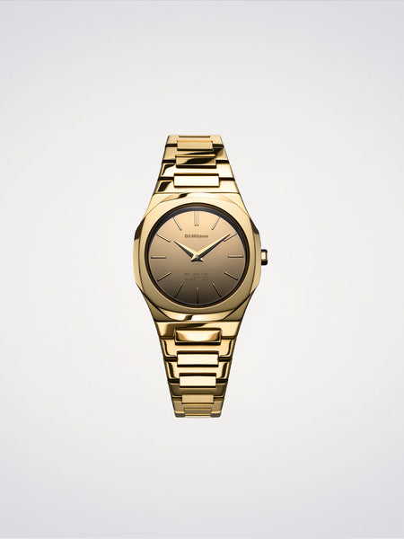 Gold Gleam Ultra Thin Watch | D1 Milano