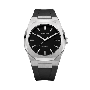 Automatic Rubber 41.5 mm Silver D1 Milano